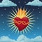 sacred heart blessed night background