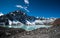 Sacred Lake and peak near Gokyo in Himalayas