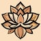 Sacred lotus flower. Tattoo art. Vector illustration. AI Generated