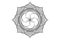 Sacred lotus mandala, Mystical Flower of Life. Sacred geometry, vector logo graphic element isolated. Mystic icon seed of life