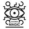 Sacred magic eye icon, outline style