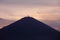 The Sacred Mt. Agung Peak in Sunset