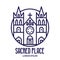 Sacred Place Logo Cathedral Circle Icon