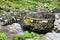 Sacred rope around rock in Takachiho gorge