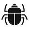 Sacred scarab beetle icon, simple style