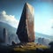 Sacred stone megalith, digital illustration