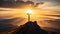 Sacred Summit: The Silhouette of the Cross at Dusk.