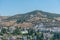 Sacromonte hill viewed from Alhambra fortress in Granada, Spain