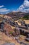 Sacsayhuaman ruins in Cusco, Peru. A monumental complex of stone buildings made by Incas