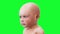 Sad baby, children. Green screen 3d rendering.