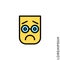 Sad Bad color Mood Feel Sorry Regret Emoticon Icon Vector Illustration