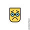 Sad and in Bad Mood color Emoticon Icon Vector Illustration. Style. Depressed, sad, stressed emoji icon vector, emotion, sad