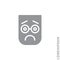 Sad Bad Mood Feel Sorry Regret Emoticon Icon Vector Illustration. Style. Gray on white