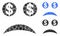 Sad bankrupt smiley Composition Icon of Round Dots