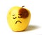 Sad beaten black eye fake apple