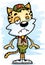 Sad Cartoon Male Bobcat Scout