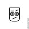 Sad and Confused with a raised eyebrow Emoticon Icon Vector Illustration. Outline Style. Seductive Smile. Angry icon