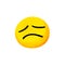 Sad cry boring negative feeling mind mental health spiritual yellow icon logo sign symbol emoticon emoji art face watercolor