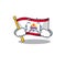 Sad Crying flag french polynesia Scroll cartoon character design