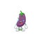 Sad Crying gesture eggplant cartoon character style