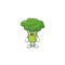 Sad Crying gesture green broccoli cartoon character style