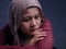 Sad Depressed Muslim Woman