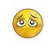 Sad, disappointed and crying emoji, part of a large collection of original and unique emoticons.