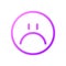 Sad emoji pixel perfect gradient linear ui icon