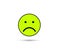 Sad emoji. Wrong emotion. Hurt emoticon. Vector illustration sad icon