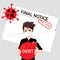 Sad entrepreneur man hanging a red bomb with debt text in front of the final notice of  past due loan. Concept of jobless and