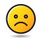 Sad face emoticon emoji icon