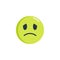 Sad face emoticon flat icon