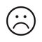 Sad face icon. Unhappy face symbol