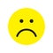 Sad face icon. Unhappy face symbol