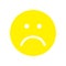 Sad face icon. Unhappy face symbol