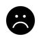 Sad face icon. Unhappy face symbol