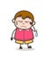 Sad Face with Sweat - Cute Cartoon Fat Kid Illustration