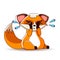 Sad fox crying covering his face with paws