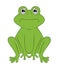 sad frog with big expressive eyes, cartoon