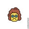 Sad girl, woman yellow icon vector, emoticon symbol. Modern symbol for web and mobile apps. Very Sad Emoticon Icon Vector