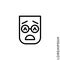 Sad Give Up Tired Emoticon Icon Vector Illustration. Outline Style. Very Sad Cry Stressful Emoticon Icon Vector Illustration.