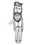 Sad Hipster with beard. Hand-Drawn Doodle. Vector Illustration - stock vector. Hand drawn cartoon character. Bearded man