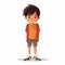 sad kid vector flat minimalistic isolated illustration