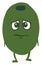 Sad little green olive, illustration, vector