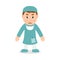 Sad Male Surgeon Cartoon Character