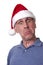 Sad Man Santa Claus Hat Merry Christmas Xmas