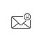 Sad message envelope outline icon