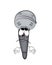 Sad microphone cartoon