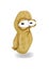 Sad peanut, disappointed cartoon character