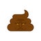 Sad shit. dull turd. Grumpy poop Emoji Vector illustration